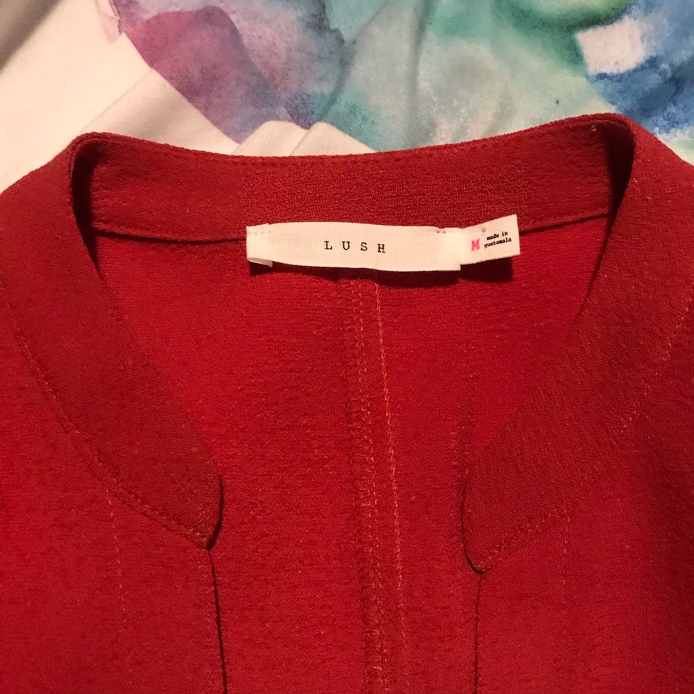 Red rust shift dress - Picture 2 of 2